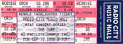 9/16/1996 New York, New York (Unused)