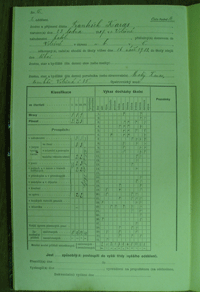 Bohumil Soucek School Record 1911-1912 (original)