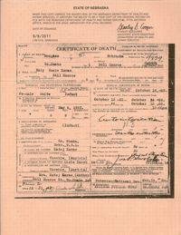 Ruzenka Karas Death Certificate